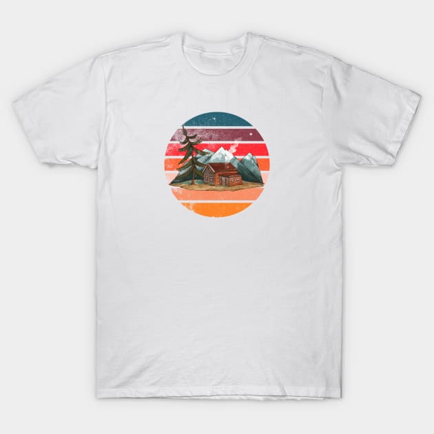 Cabin in the mountains T-Shirt by Flawless Designs